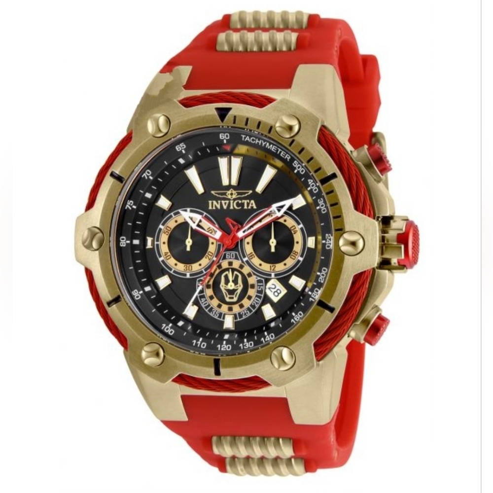 Invicta 53mm Early Release Ltd Ed Marvel's Tony Stark/Iron Man Red/Gold Watch